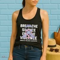 Break The Silence End Violence Domestic Violence Awareness Women's Tank Top thumb 2