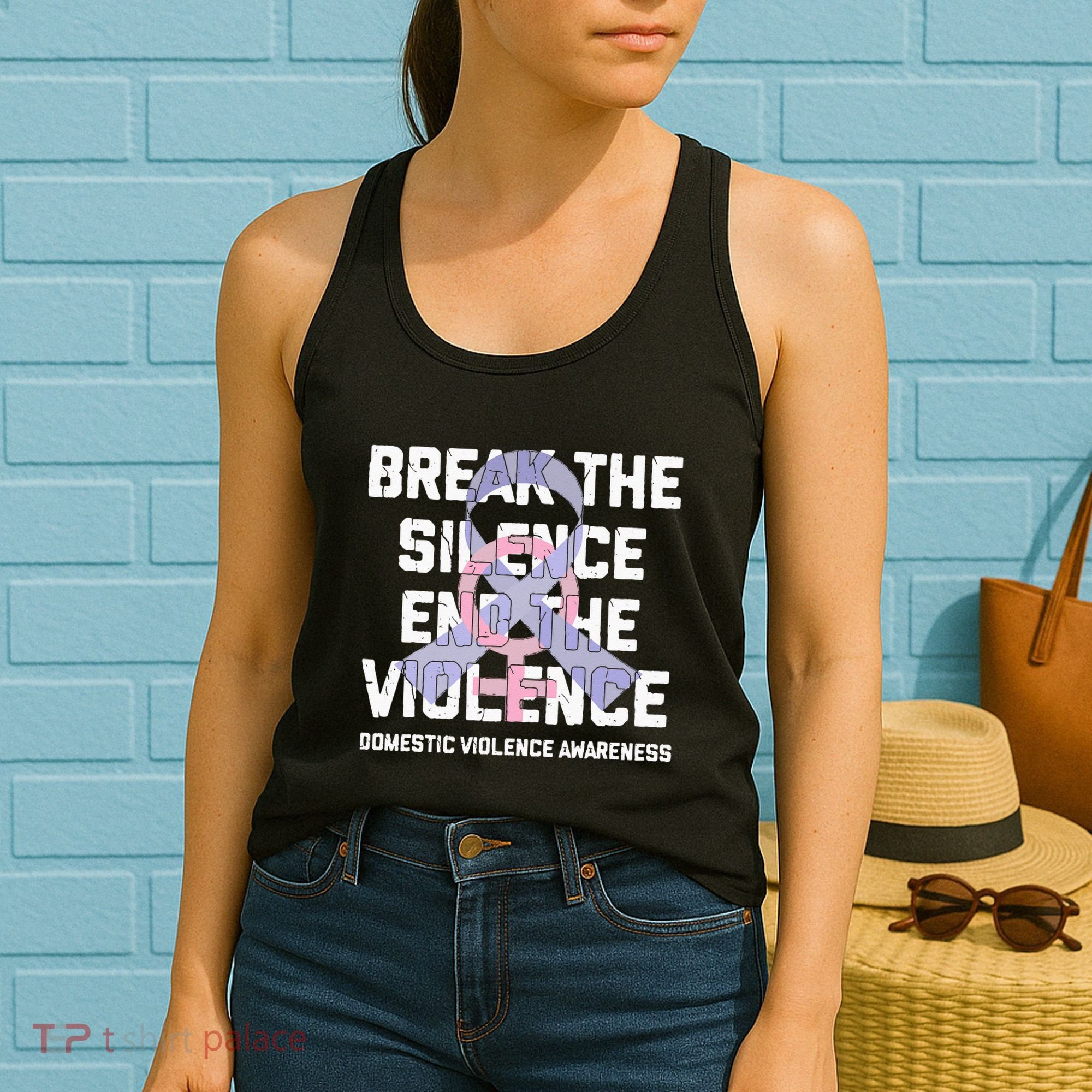Break The Silence End Violence Domestic Violence Awareness Women's Tank Top