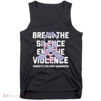Break The Silence End Violence Domestic Violence Awareness Tank Top thumb 0