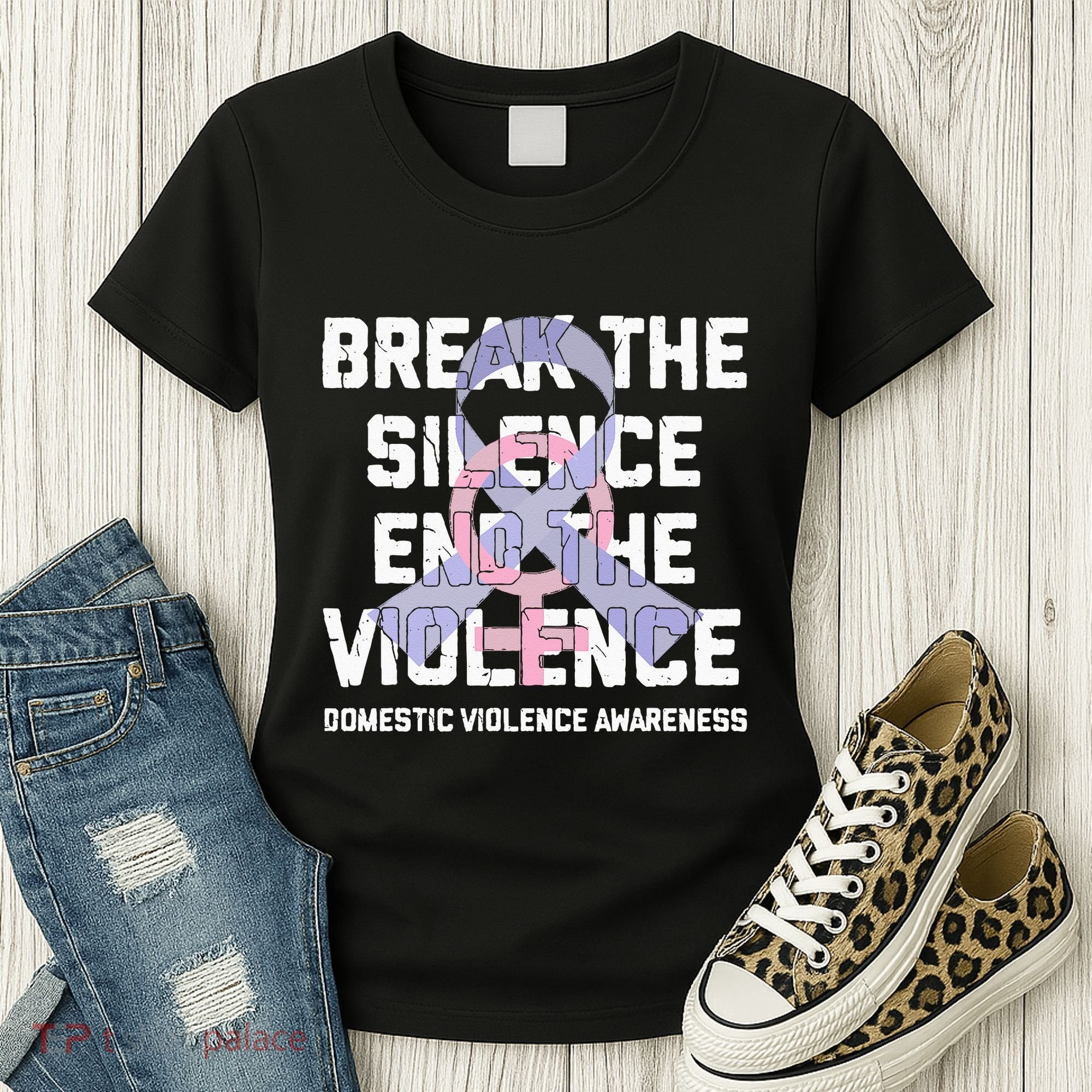 Break The Silence End Violence Domestic Violence Awareness Women's T-Shirt