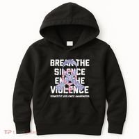 Break The Silence End Violence Domestic Violence Awareness Kids Hoodie thumb 0