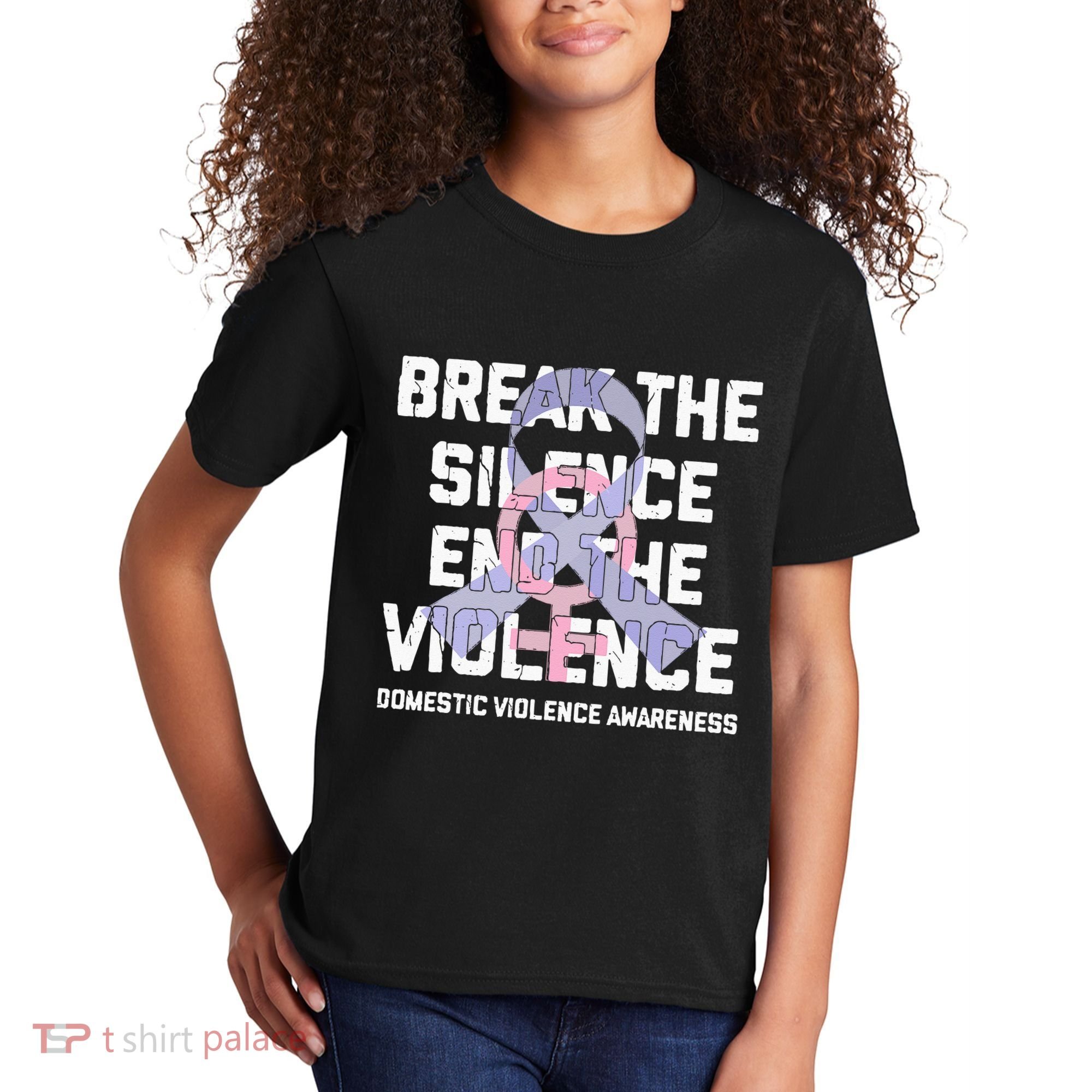 Break The Silence End Violence Domestic Violence Awareness Kids T-Shirt