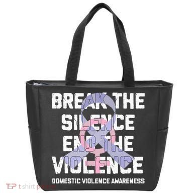 Break The Silence End Violence Domestic Violence Awareness Tote Bag