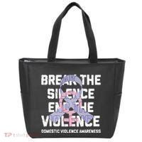 Break The Silence End Violence Domestic Violence Awareness Tote Bag thumb 0