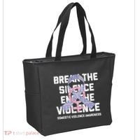 Break The Silence End Violence Domestic Violence Awareness Tote Bag thumb 2