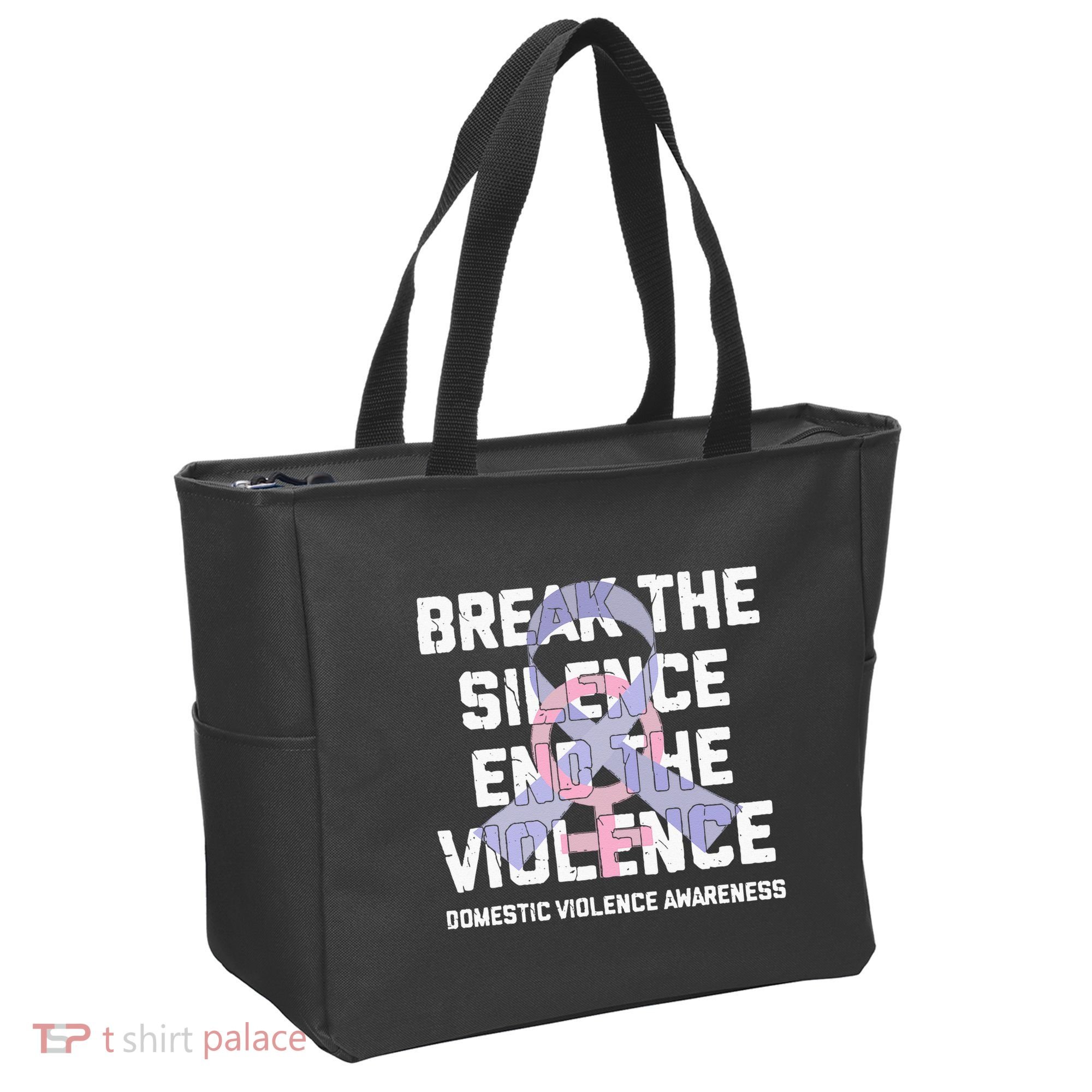 Break The Silence End Violence Domestic Violence Awareness Tote Bag