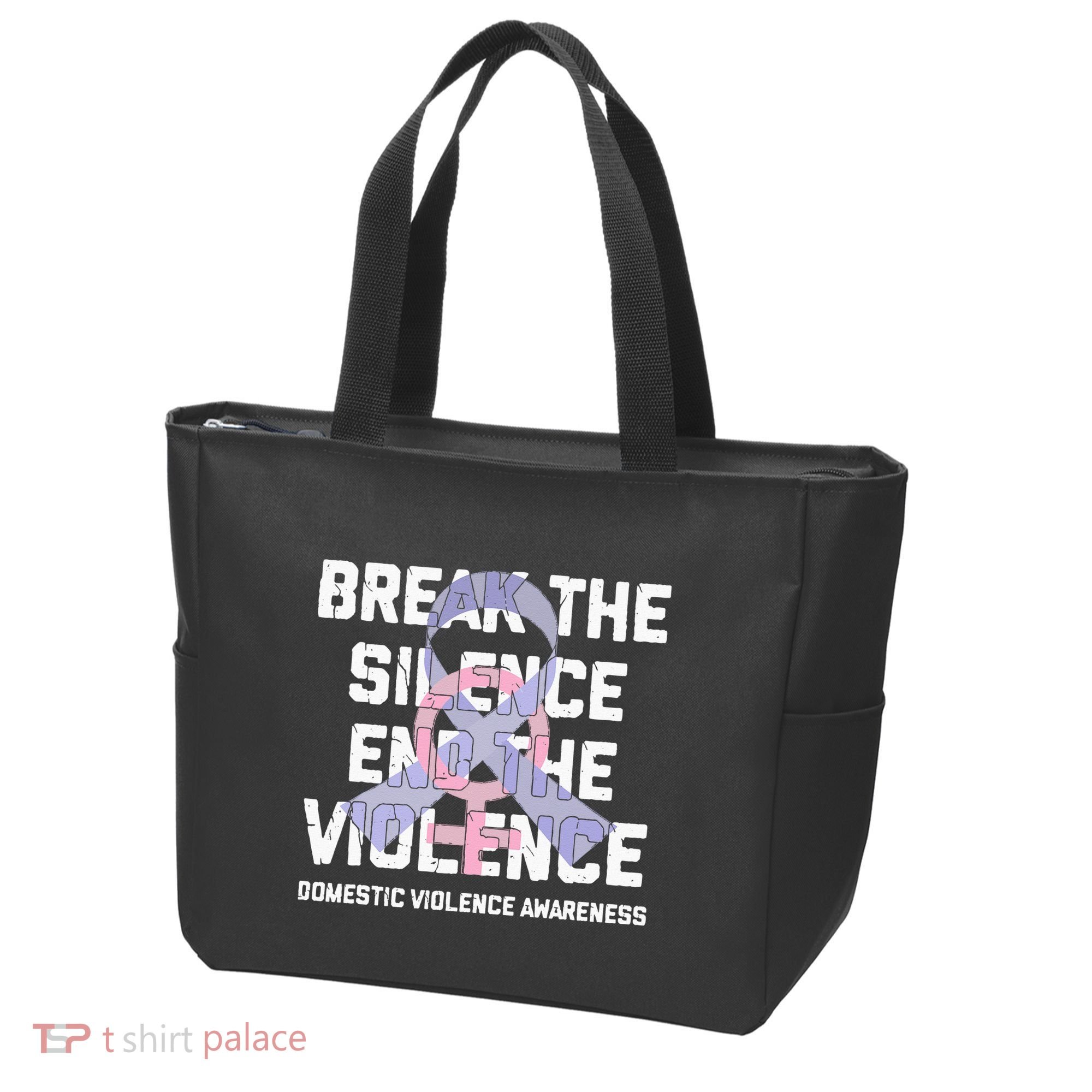 Break The Silence End Violence Domestic Violence Awareness Tote Bag