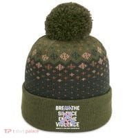 Break The Silence End Violence Domestic Violence Awareness The Baniff Cuffed Pom Beanie thumb 0