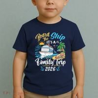 Board The Ship ItS A Birthday Trip 2026 Birthday Cruise Toddler T-Shirt thumb 2