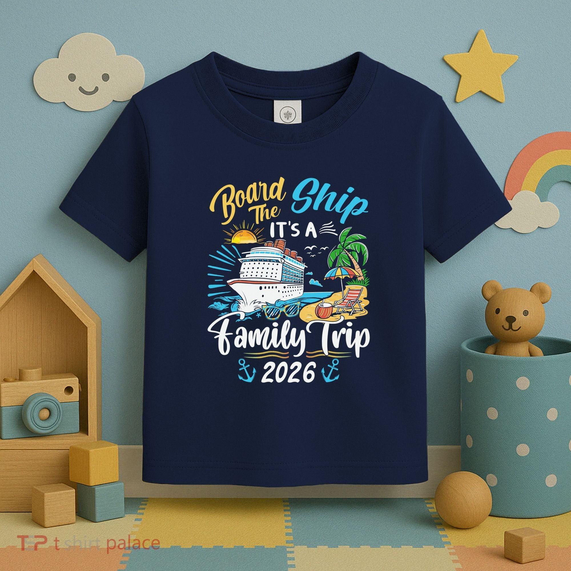 Board The Ship ItS A Birthday Trip 2026 Birthday Cruise Toddler T-Shirt