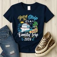 Board The Ship ItS A Birthday Trip 2026 Birthday Cruise Women's T-Shirt thumb 3