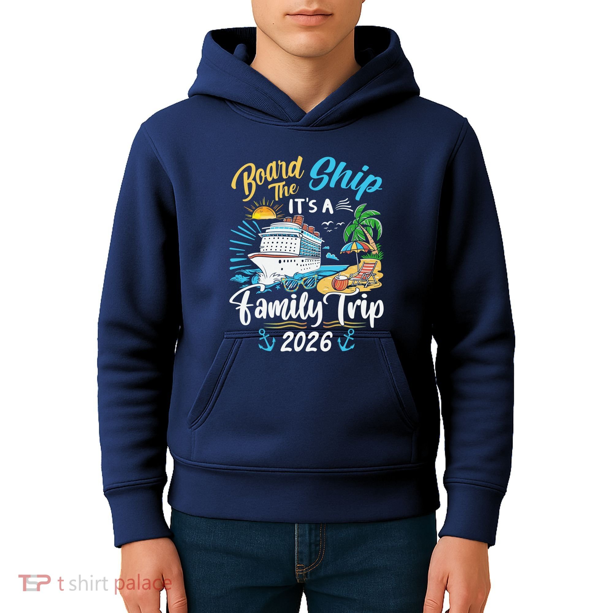 Board The Ship ItS A Birthday Trip 2026 Birthday Cruise Kids Hoodie