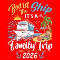 Board The Ship ItS A Birthday Trip 2026 Birthday Cruise Santa Hat thumb 1