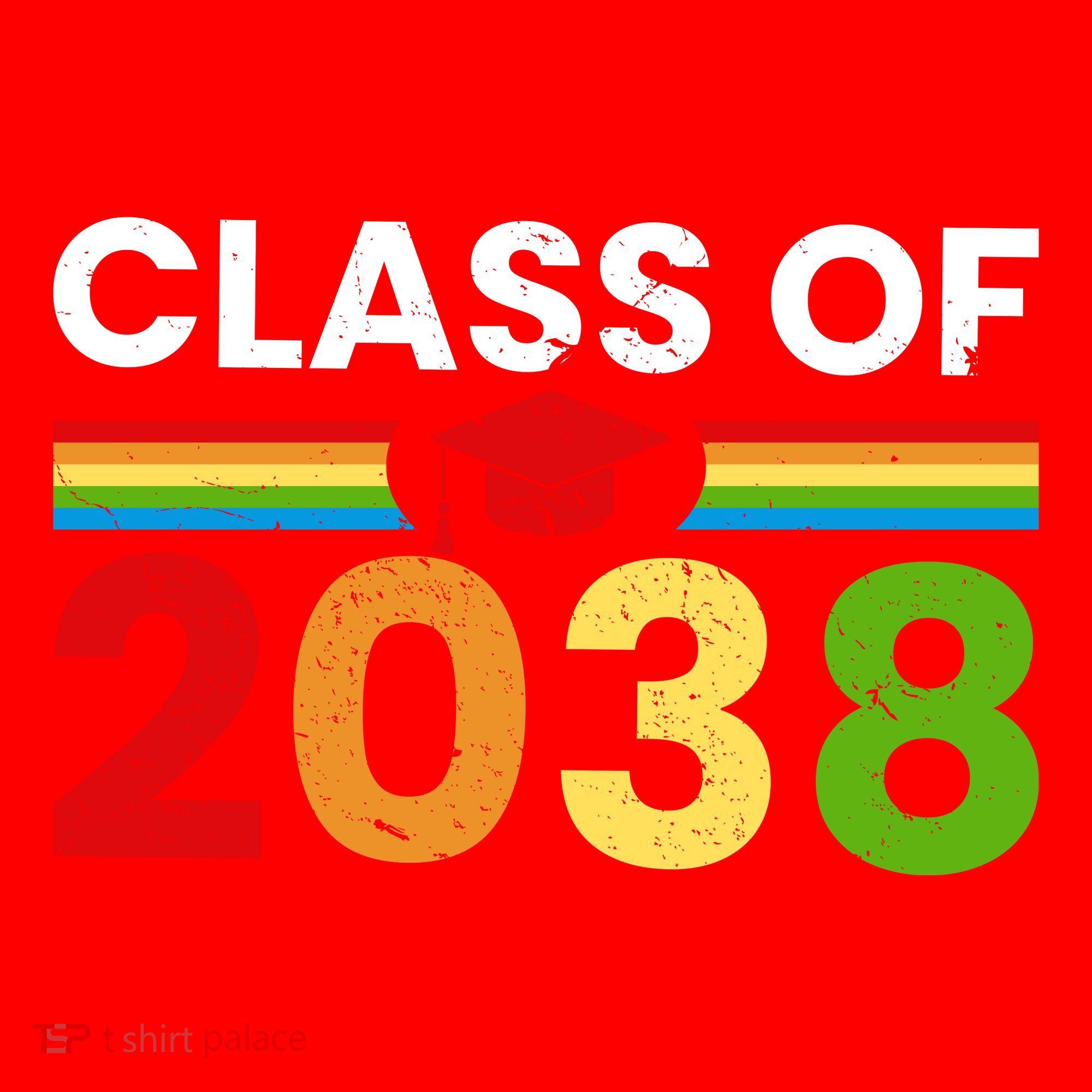 Back To School Class Of 2038 Graphic Santa Hat