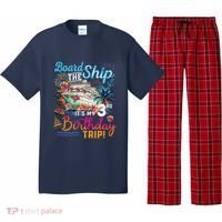 Board The Ship ItS My 3rd Birthday Trip Cruise Vacation Pajama Set thumb 0