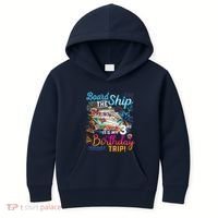 Board The Ship ItS My 3rd Birthday Trip Cruise Vacation Kids Hoodie thumb 0