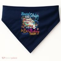 Board The Ship ItS My 5th Birthday Trip Cruise Birthday USA-Made Doggie Bandana thumb 0