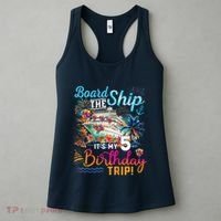 Board The Ship ItS My 5th Birthday Trip Cruise Birthday Women's Tank Top thumb 3