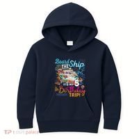 Board The Ship ItS My 5th Birthday Trip Cruise Birthday Kids Hoodie thumb 0