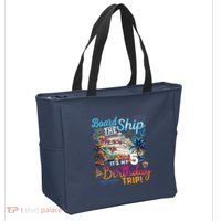 Board The Ship ItS My 5th Birthday Trip Cruise Birthday Tote Bag thumb 2