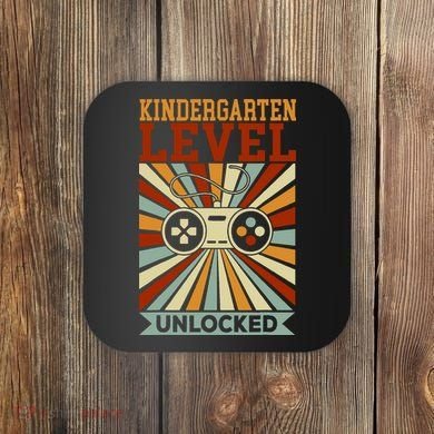 Back To School Kindergarten Level Unlocked Coaster