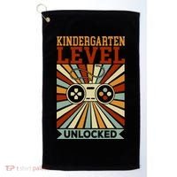 Back To School Kindergarten Level Unlocked Golf Towel thumb 0