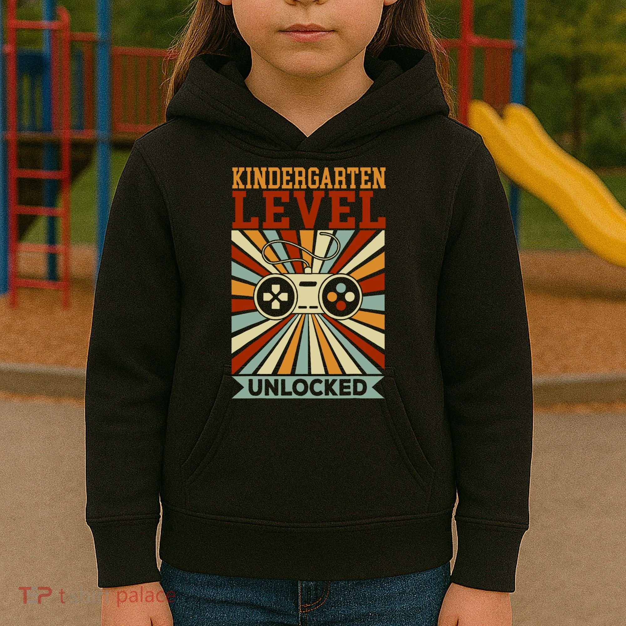 Back To School Kindergarten Level Unlocked Kids Hoodie