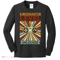 Back To School Kindergarten Level Unlocked Kids Long Sleeve Shirt thumb 0