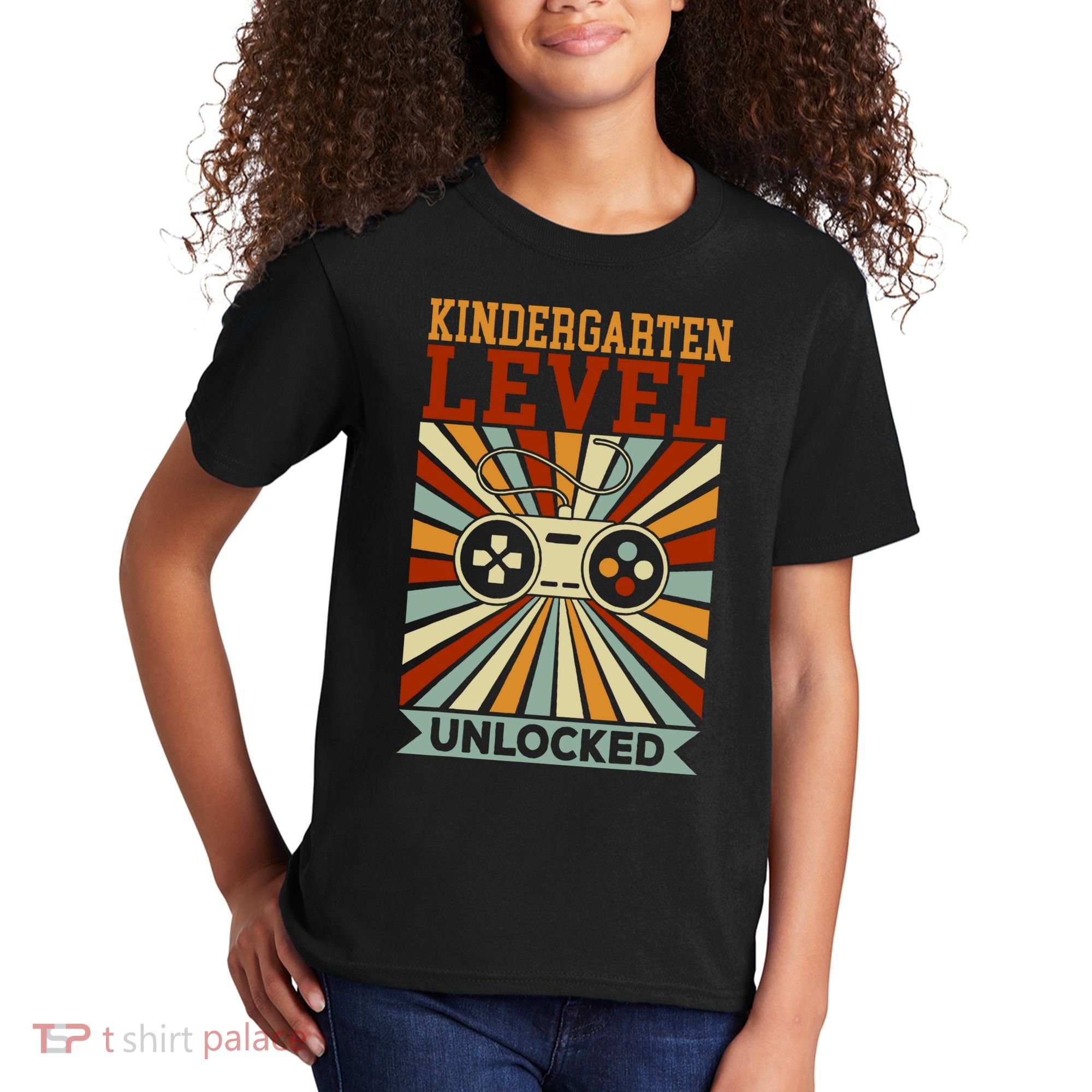 Back To School Kindergarten Level Unlocked Kids T-Shirt
