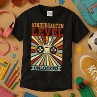 Back To School Kindergarten Level Unlocked Kids T-Shirt thumb 3
