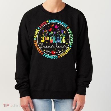 Back To School Third Grade Dream Team Teacher Flower Women's Sweatshirt