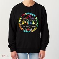 Back To School Third Grade Dream Team Teacher Flower Women's Sweatshirt thumb 0