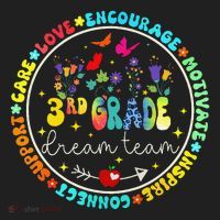 Back To School Third Grade Dream Team Teacher Flower Women's Sweatshirt thumb 2