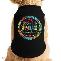 Back To School Third Grade Dream Team Teacher Flower Doggie Tank thumb 0