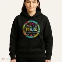 Back To School Third Grade Dream Team Teacher Flower Hoodie thumb 5
