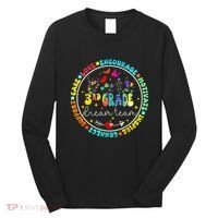 Back To School Third Grade Dream Team Teacher Flower Long Sleeve Shirt thumb 0