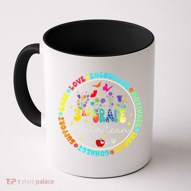 Back To School Third Grade Dream Team Teacher Flower Coffee Mug