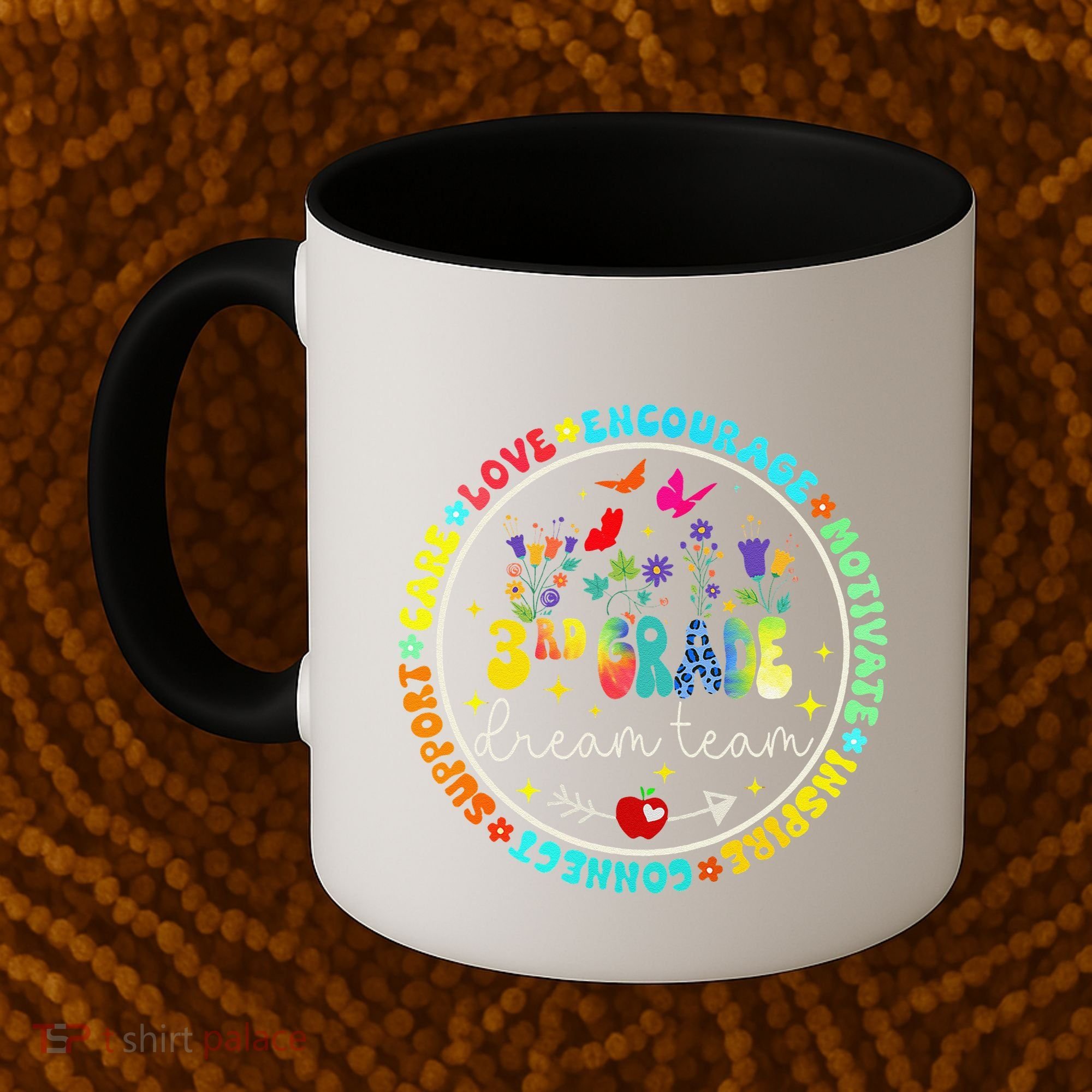 Back To School Third Grade Dream Team Teacher Flower Coffee Mug