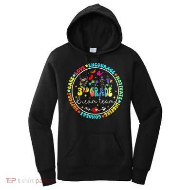 Back To School Third Grade Dream Team Teacher Flower Women's Hoodie