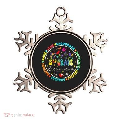 Back To School Third Grade Dream Team Teacher Flower Ornament