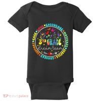 Back To School Third Grade Dream Team Teacher Flower Baby Bodysuit thumb 0