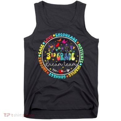 Back To School Third Grade Dream Team Teacher Flower Tank Top