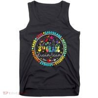 Back To School Third Grade Dream Team Teacher Flower Tank Top thumb 0