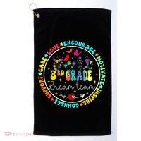 Back To School Third Grade Dream Team Teacher Flower Golf Towel thumb 0