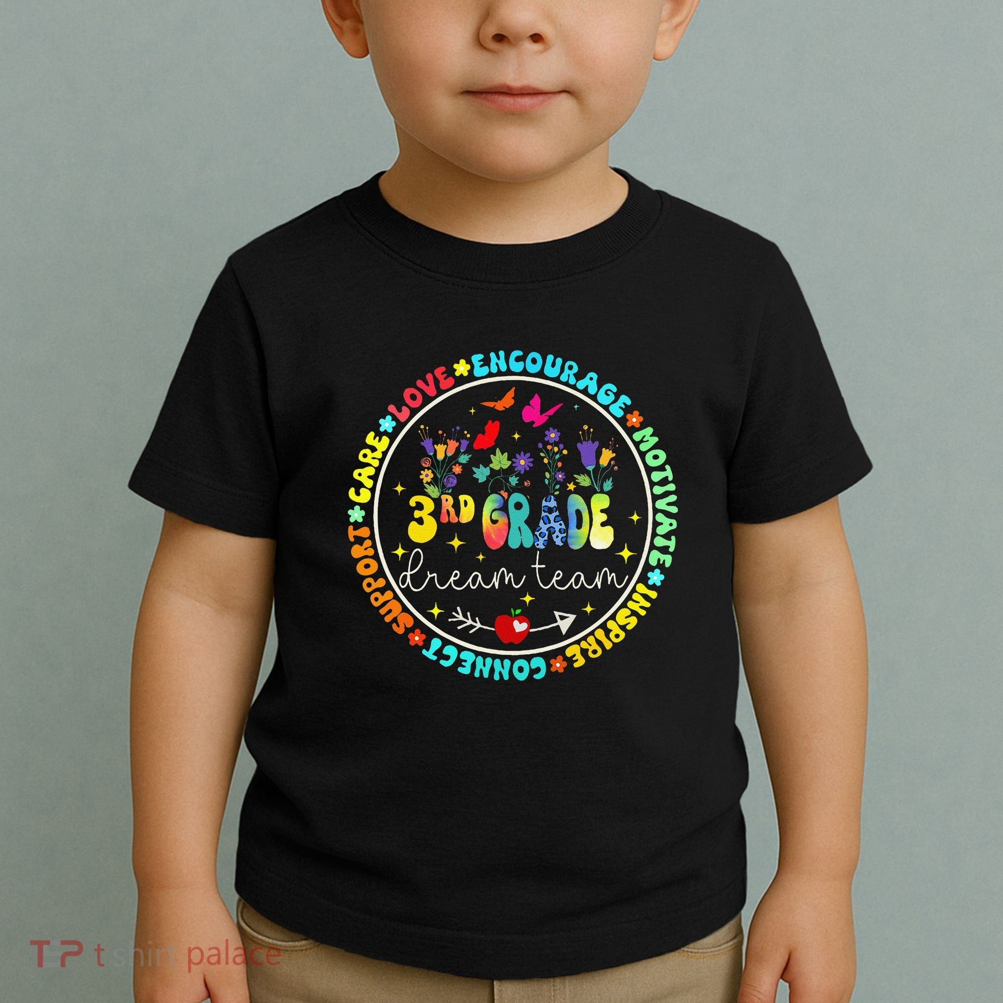 Back To School Third Grade Dream Team Teacher Flower Toddler T-Shirt