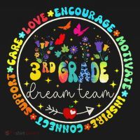 Back To School Third Grade Dream Team Teacher Flower Visor thumb 3