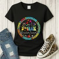 Back To School Third Grade Dream Team Teacher Flower Women's T-Shirt thumb 3
