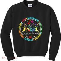 Back To School Third Grade Dream Team Teacher Flower Kids Sweatshirt thumb 0