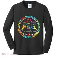 Back To School Third Grade Dream Team Teacher Flower Kids Long Sleeve Shirt thumb 0