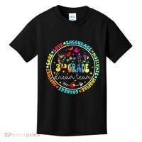 Back To School Third Grade Dream Team Teacher Flower Kids T-Shirt thumb 0